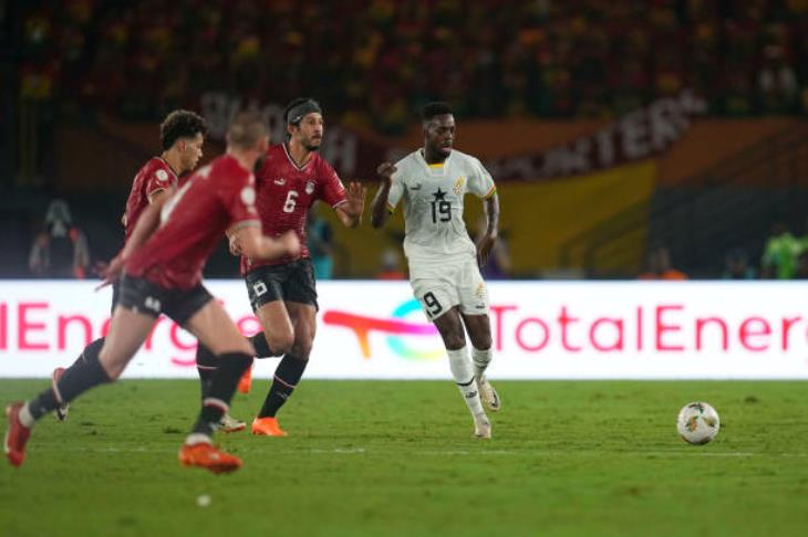 إيناكي ويليامز لاعب غانا خلال مواجهة منتخب مصر